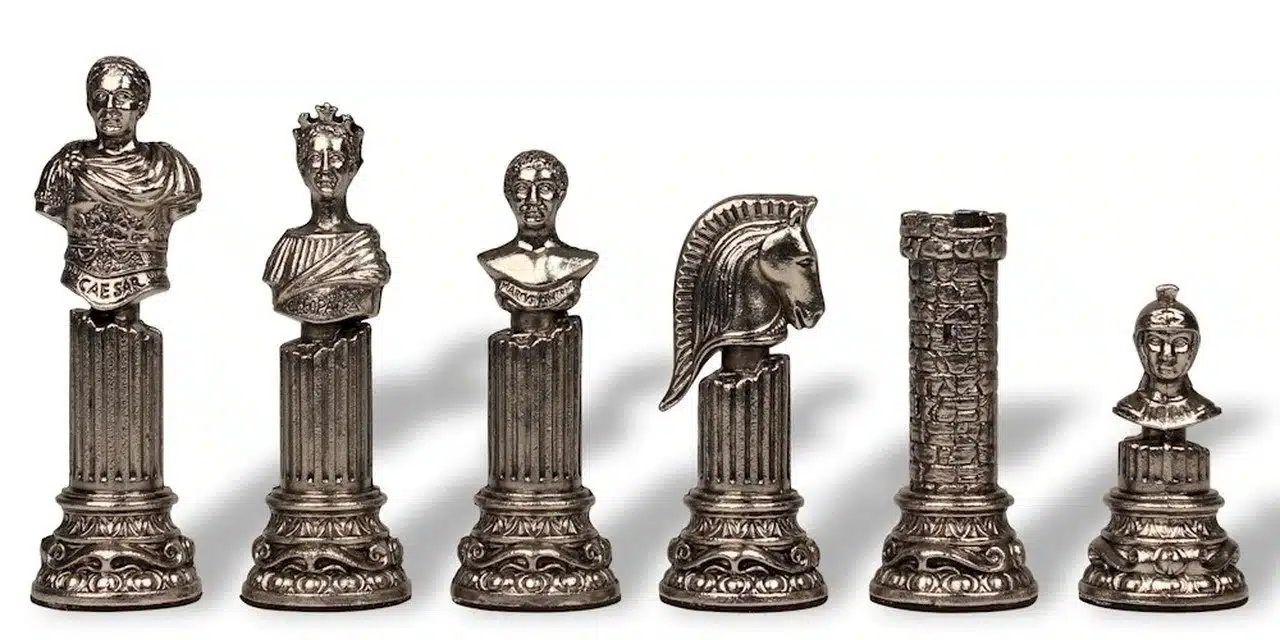 Set di Scacchi in Metallo Colonna Romana - immagine 3