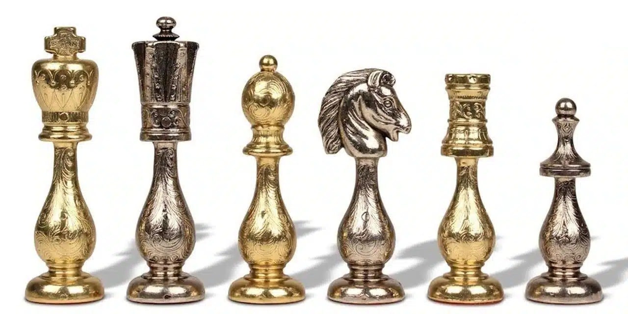 Set di Scacchi in Metallo Stile Arabic