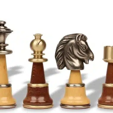 Set di Scacchi in Legno e Ottone Massiccio Staunton XL
