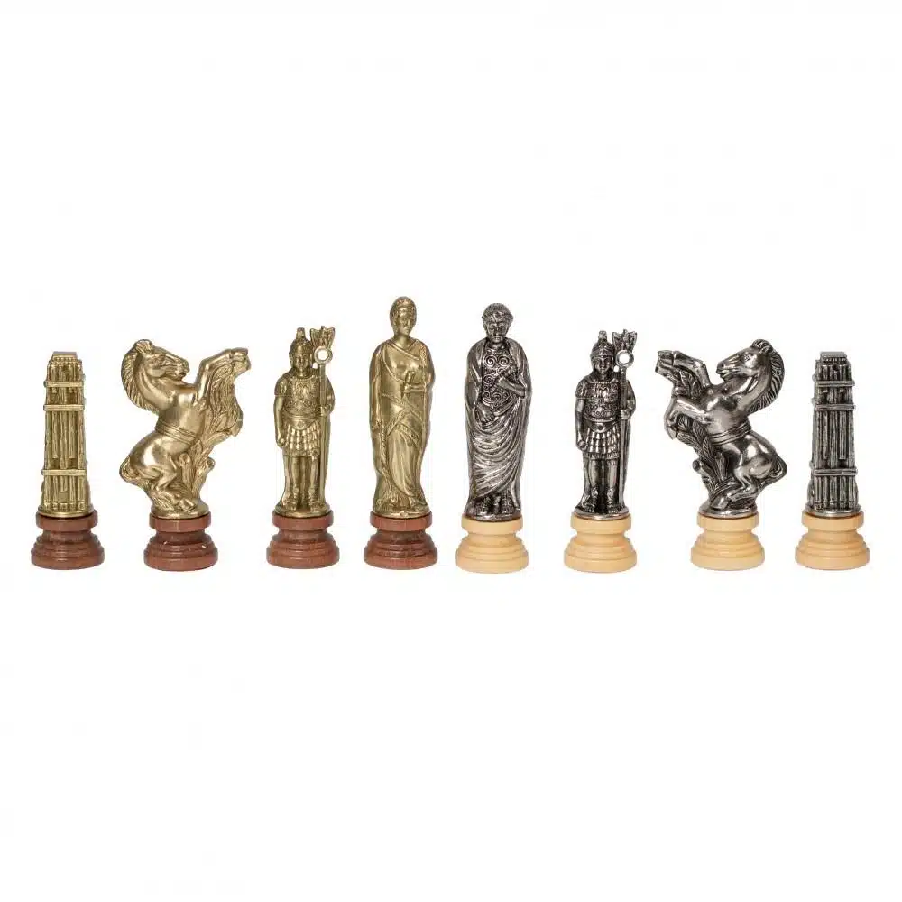 Set di Scacchi Cesare in Legno e Metallo