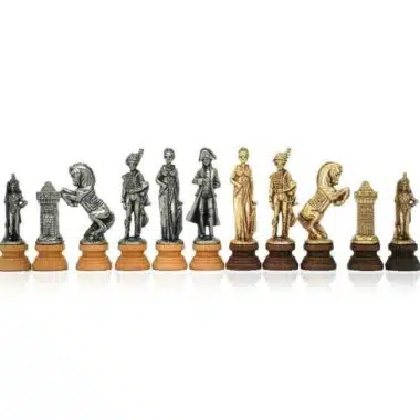 Jeu d'Echecs "Napoléon" en Bois et en Métal