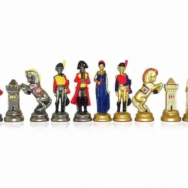 Jeu d'Echecs en Métal Peint à la Main