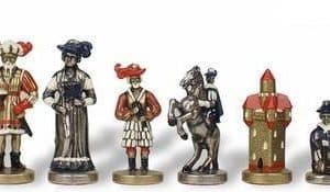 Set di Scacchi in Metallo Dipinto a Mano Lanzichenecchi Mercenari