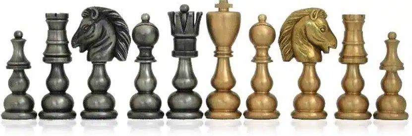 Set di Scacchi "Oriental XL" in Ottone Massiccio