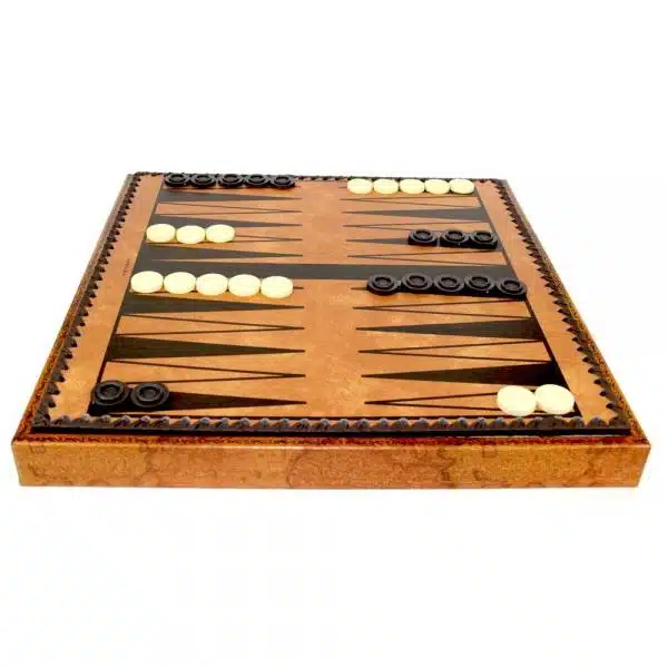 Set Florentine II Scacchiera in Similpelle & Scacchi in Legno Massello e Metallo - immagine 14