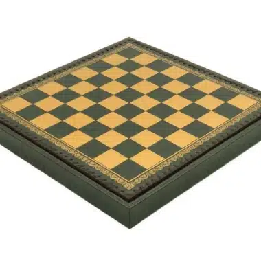 Scacchiera in Similpelle Verde con Vano Portapezzi