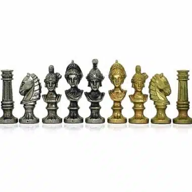 Jeu d'Echecs en Métal "Bustes Romains"