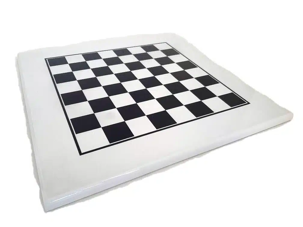 Grande Scacchiera in Legno Laccato Bianco