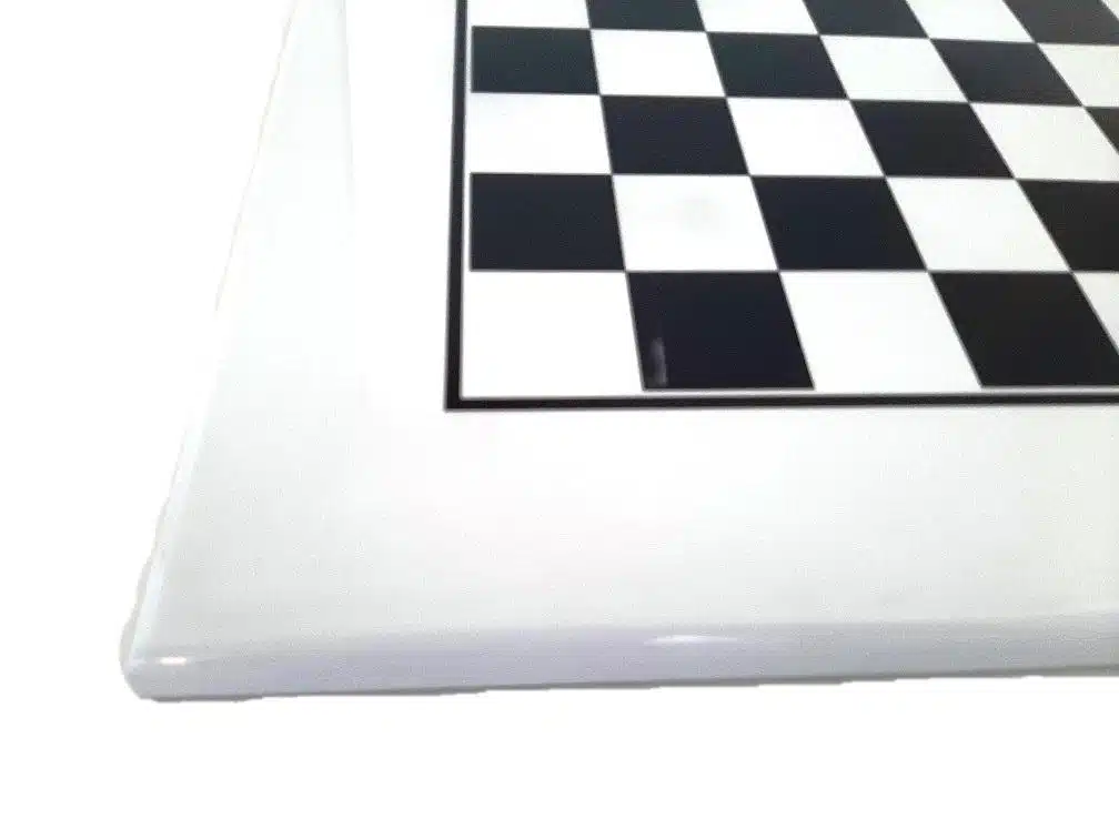 Grande Scacchiera in Legno Laccato Bianco - immagine 2