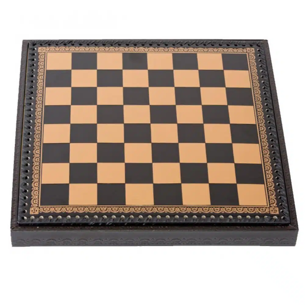 Set Napoleon Scacchiera in Similpelle & Scacchi in Metallo Massiccio - immagine 11