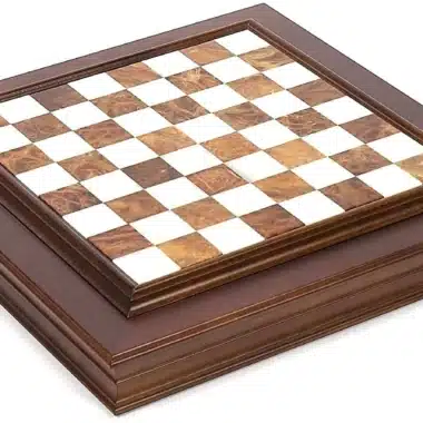Scacchiera in Legno Massello con Piano in Marmo e Vano Portapezzi