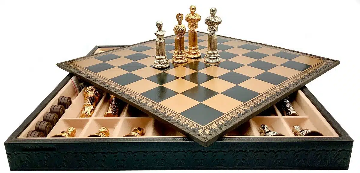 Set Impero Romano VI Scacchiera con Vano Portapezzi e Scacchi - immagine 2