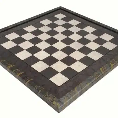 Scacchiera in Legno di Erica Grigia con Bordo Laccato