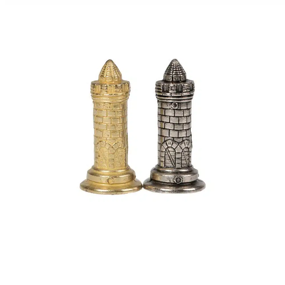 Set Camelot Re Artù XIII Scacchiera con Vano Portapezzi e Scacchi in Metallo - immagine 13