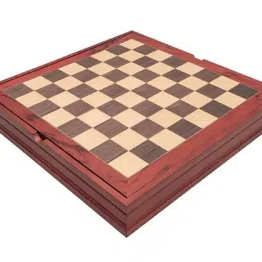 Scacchiera in Legno di Noce e Acero con Vano Portapezzi