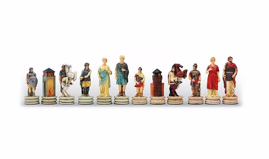 Jeu d'Echecs en Résine "Romains vs Grecs"