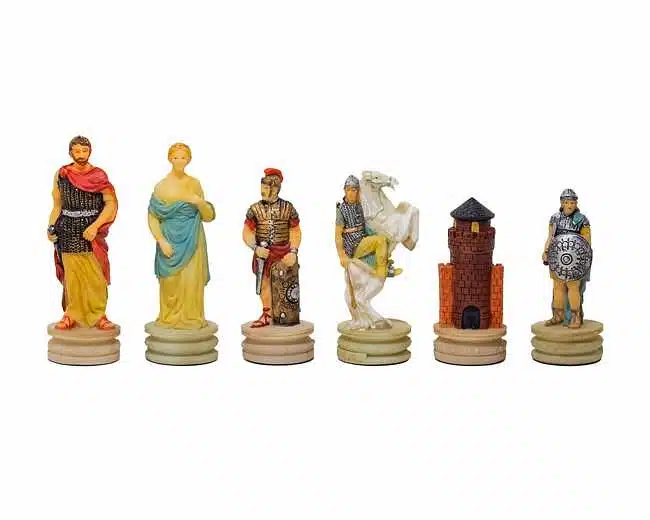 Jeu d'Echecs en Résine "Romains vs Grecs"