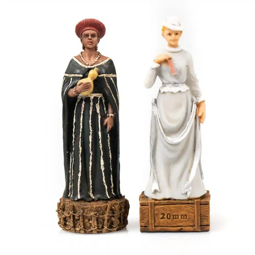 Set Guerra Anglo-Zulu II Scacchiera in Similpelle con Vano Portapezzi e Set di Scacchi in Resina Dipinto a Mano - immagine 6