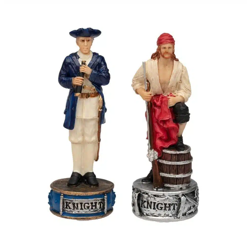 Set Pirati II Scacchiera in Legno e Scacchi in Resina Dipinti a Mano - immagine 14
