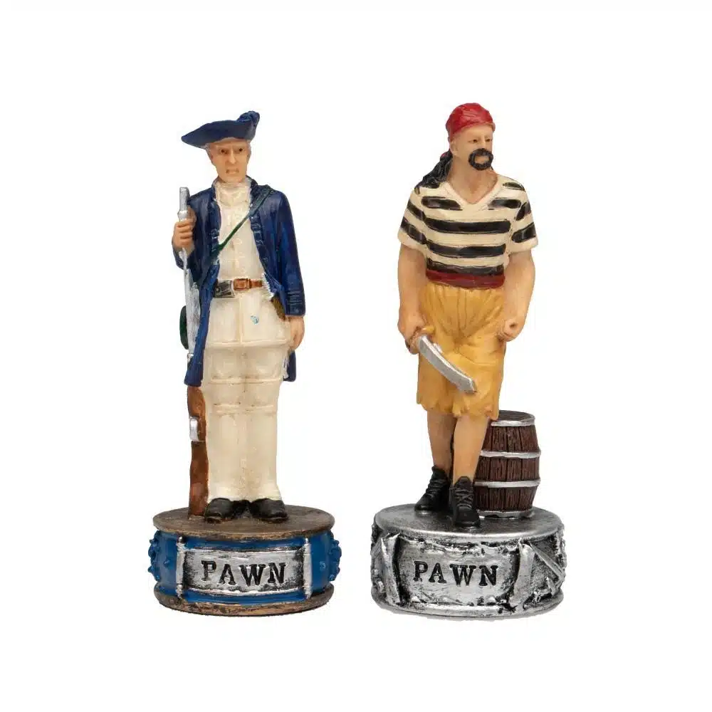 Set Pirati II Scacchiera in Legno e Scacchi in Resina Dipinti a Mano - immagine 10