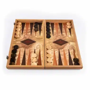 Backgammon in legno d'ulivo