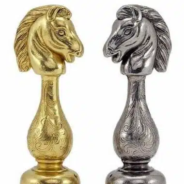 Jeu d'Echecs en Métal Plaqué Or et Argent
