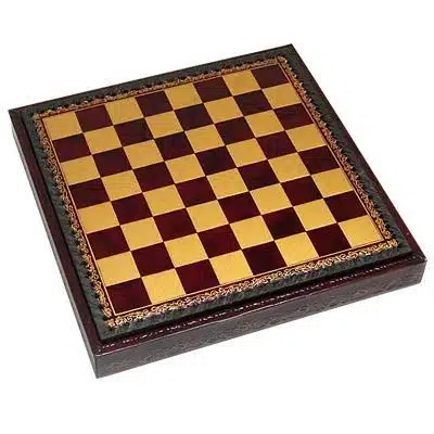 Set Staunton Mix V Scacchiera Rossa con Vano Portapezzi e Scacchi in Metallo - immagine 11