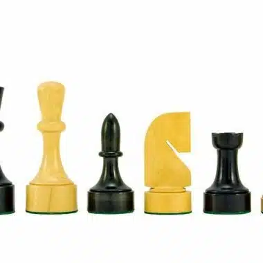 Jeu d'Echecs "Contemporain" en Bois de Buis Ebonisé