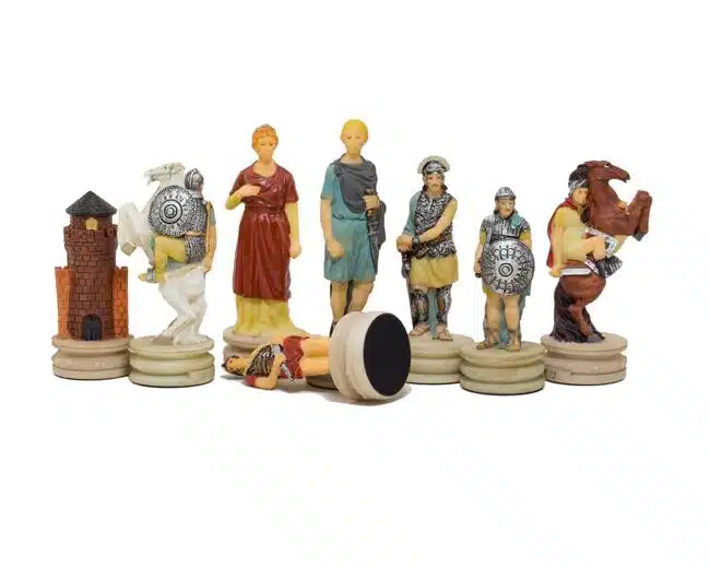 Jeu d'Echecs en Résine "Romains vs Grecs"