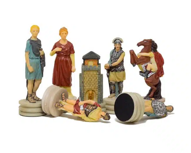 Jeu d'Echecs en Résine "Romains vs Grecs"