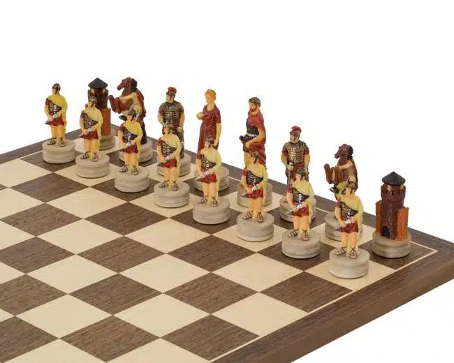 Jeu d'Echecs en Résine "Romains vs Grecs"