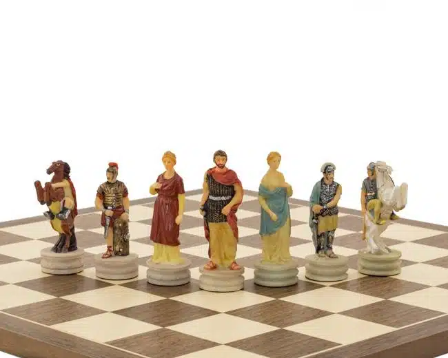Jeu d'Echecs en Résine "Romains vs Grecs"