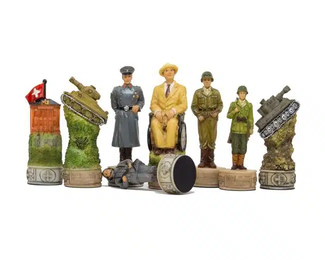 Jeu d'Echecs en Résine "Hitler vs Roosevelt"