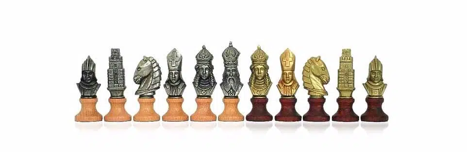 Jeu d'Echecs "Moncada" en Bois et en Métal