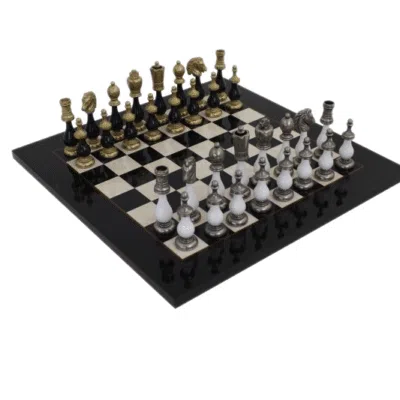 Set di Scacchi Bicolore V Scacchiera in Legno d'Acero