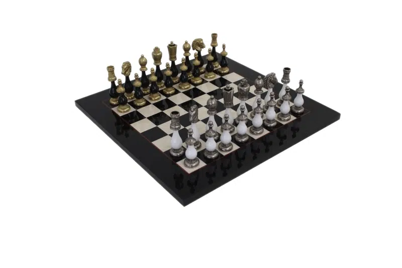 Set di Scacchi Bicolore V Scacchiera in Legno d'Acero