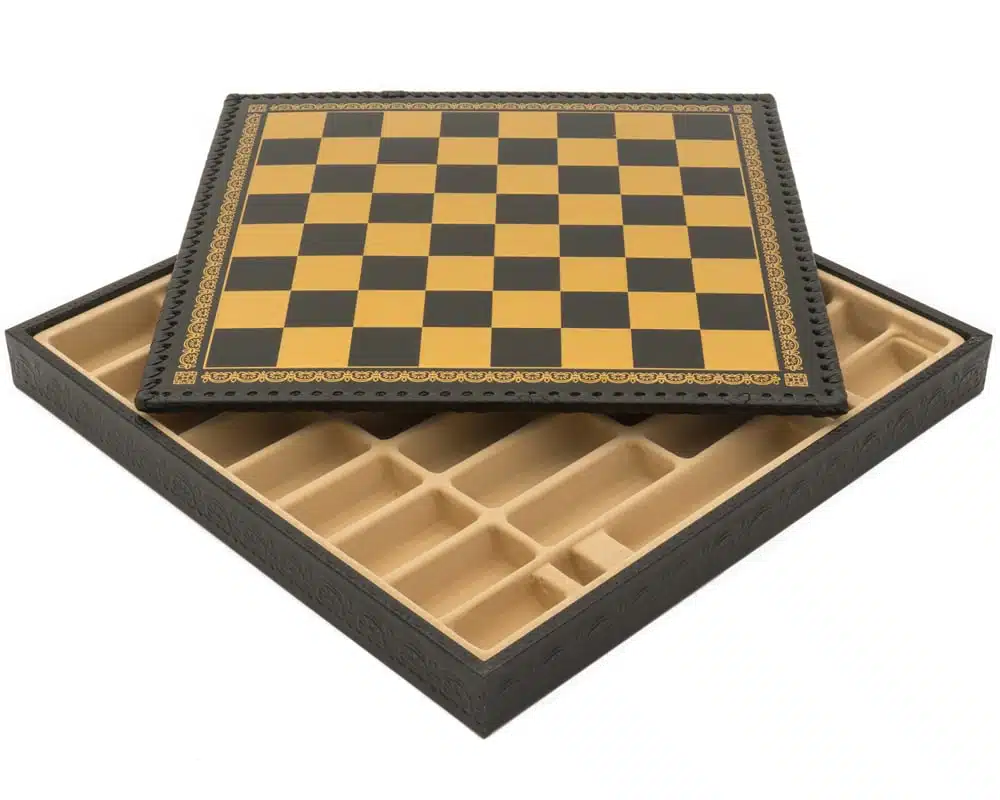 Set di Scacchi Napoleone con Scacchiera Nera e Vano Portapezzi - immagine 5