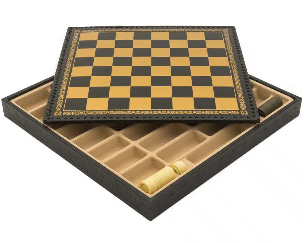 Set di Scacchi Napoleone con Scacchiera Nera e Vano Portapezzi - immagine 4