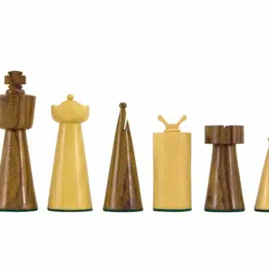 Jeu d'Échecs Art Déco en Bois de Sheesham et Bois de Buis