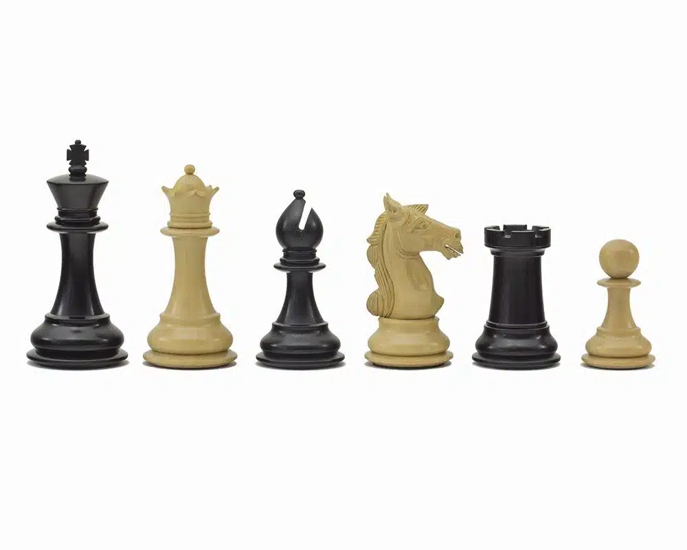 Jeu d'Échecs série Columbus en Bois d'Ébène et Bois de Buis