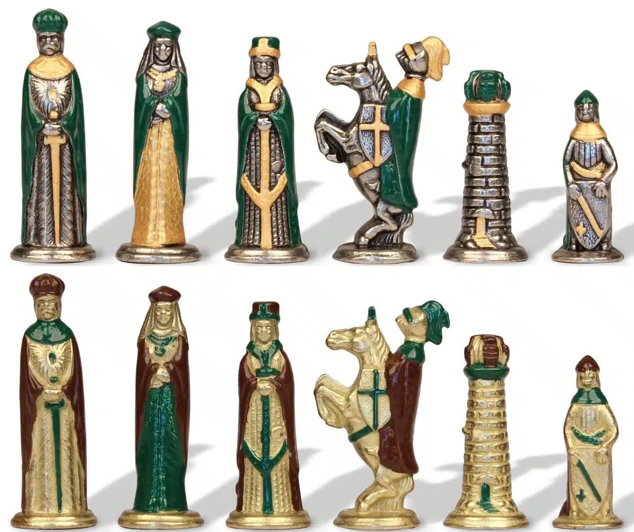 Piccolo Set di Scacchi Medievale e Scacchiera con Vano Portapezzi - immagine 10