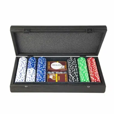 Set di Poker 300 Fiches - Cofanetto in Legno Nero