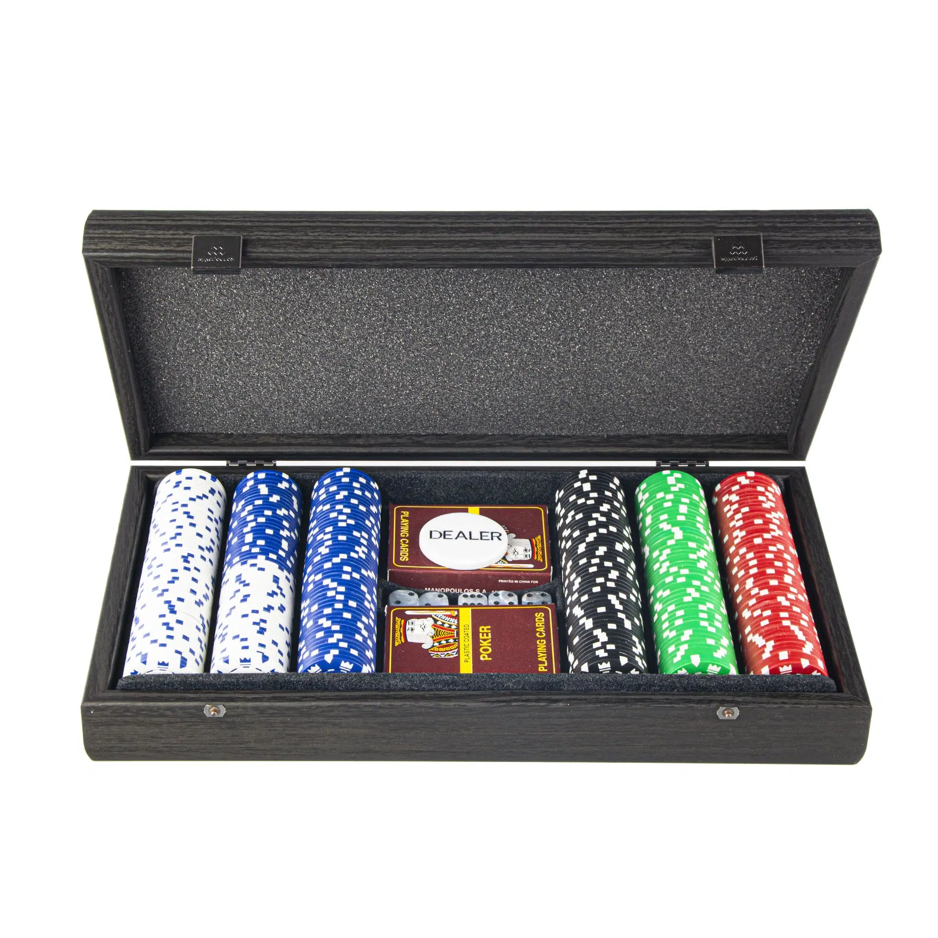 Set di Poker 300 Fiches - Cofanetto in Legno Nero