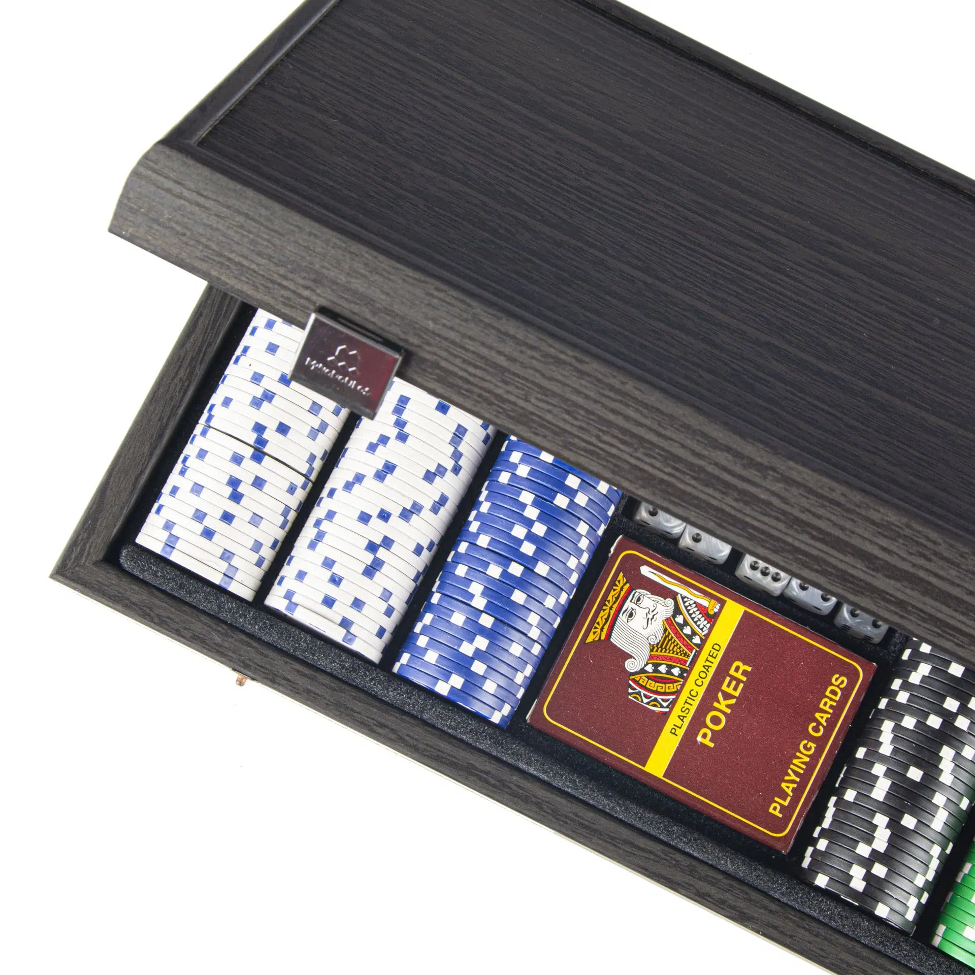 Set di Poker 300 Fiches - Cofanetto in Legno Nero - immagine 4