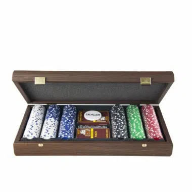 Set da Poker - Valigetta in Legno di Noce Scuro