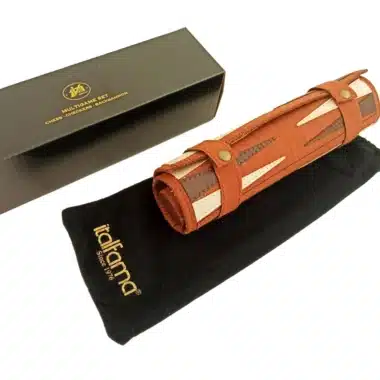 Set di Scacchi, Dama e Backgammon Arrotolabile Marrone