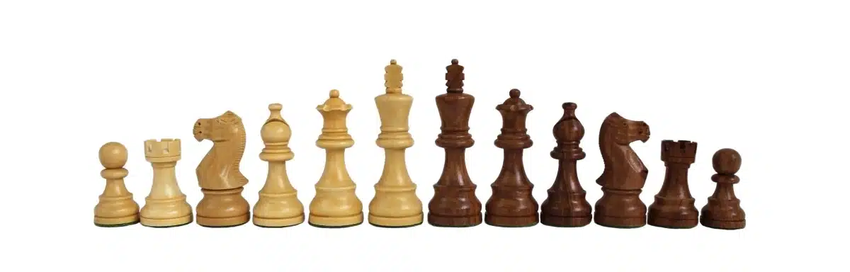 Grande Set di Scacchi Staunton in Legno di Acacia e Scacchiera in Legno Alfanumerica - immagine 3