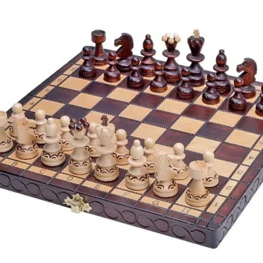 Set di Scacchi Pieghevole in Legno