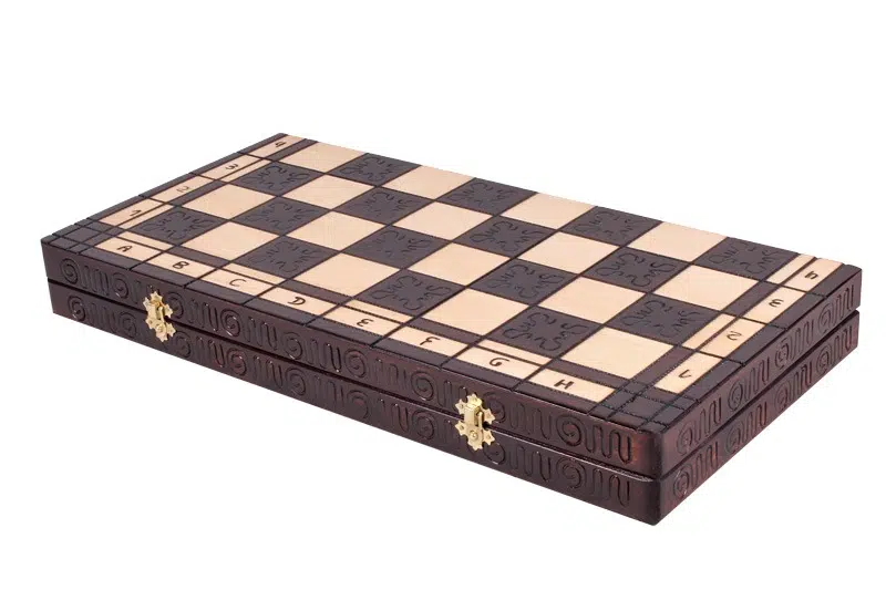 Grande Set di Scacchi e Scacchiera Pieghevole in Legno con Vano Portapezzi - immagine 8