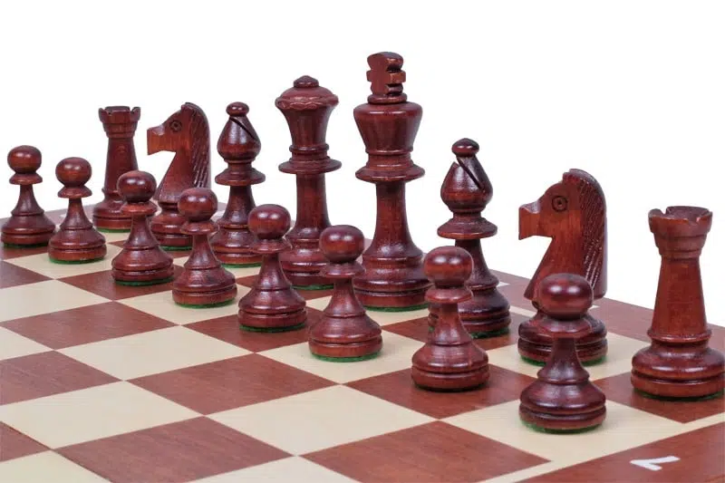 Scacchiera Pieghevole e Set di Scacchi in Legno Taglia 6 con Vano Portapezzi - immagine 3